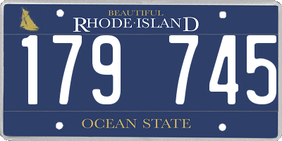 RI license plate 179745