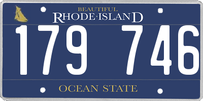 RI license plate 179746