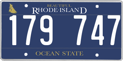 RI license plate 179747