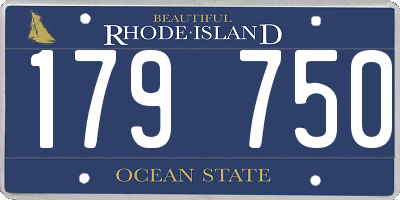 RI license plate 179750