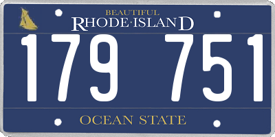 RI license plate 179751