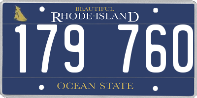 RI license plate 179760