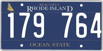RI license plate 179764