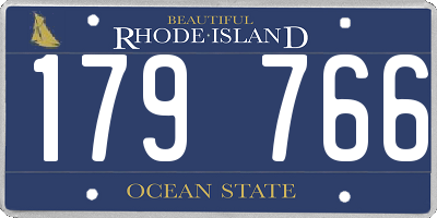 RI license plate 179766
