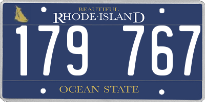 RI license plate 179767