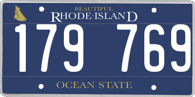 RI license plate 179769