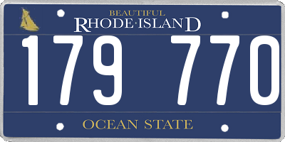 RI license plate 179770