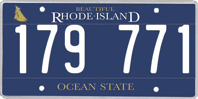 RI license plate 179771