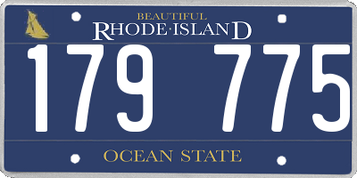 RI license plate 179775