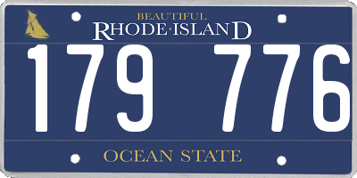 RI license plate 179776