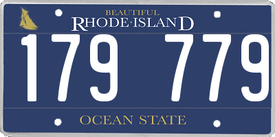 RI license plate 179779