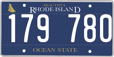 RI license plate 179780