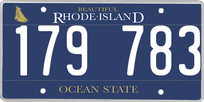 RI license plate 179783