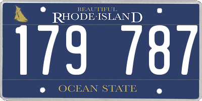 RI license plate 179787