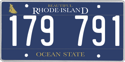 RI license plate 179791