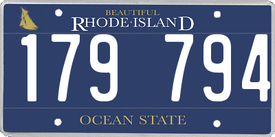 RI license plate 179794