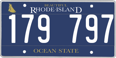 RI license plate 179797
