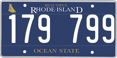 RI license plate 179799