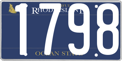 RI license plate 1798