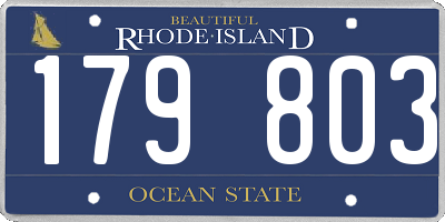 RI license plate 179803