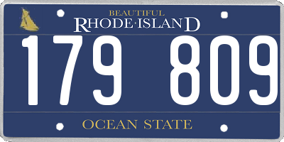 RI license plate 179809