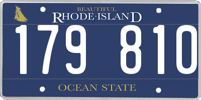 RI license plate 179810