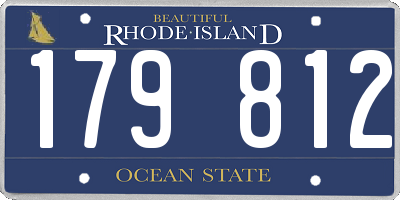 RI license plate 179812