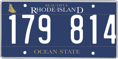 RI license plate 179814