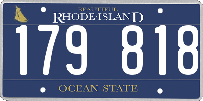 RI license plate 179818
