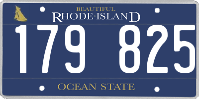 RI license plate 179825