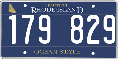 RI license plate 179829