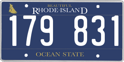 RI license plate 179831