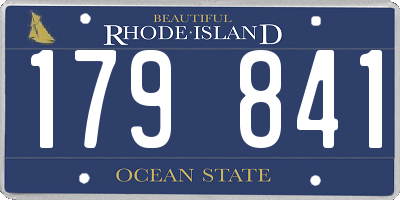 RI license plate 179841