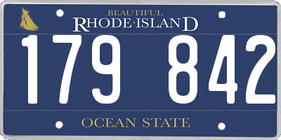 RI license plate 179842
