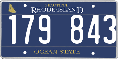 RI license plate 179843