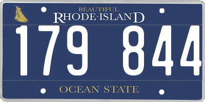 RI license plate 179844