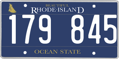 RI license plate 179845