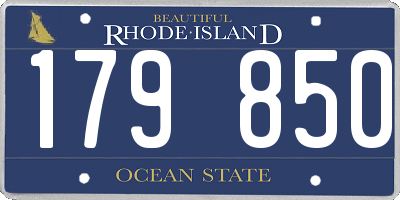 RI license plate 179850