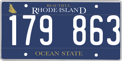RI license plate 179863