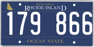 RI license plate 179866