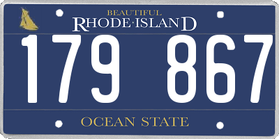 RI license plate 179867