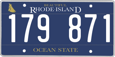 RI license plate 179871