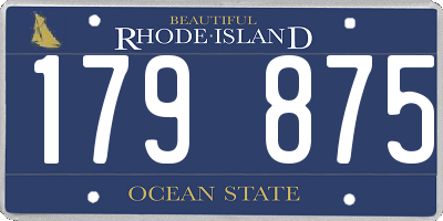 RI license plate 179875