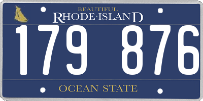 RI license plate 179876