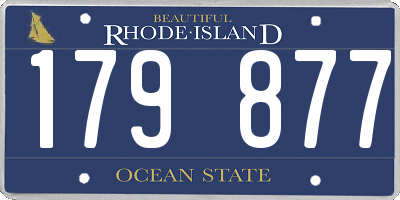RI license plate 179877