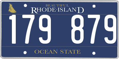 RI license plate 179879