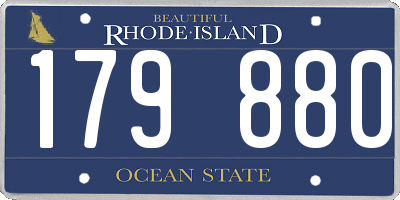 RI license plate 179880
