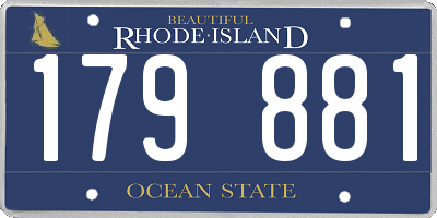 RI license plate 179881