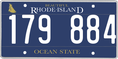 RI license plate 179884