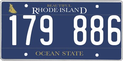 RI license plate 179886